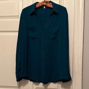 Maurices Deep Blue Button Down Shirt